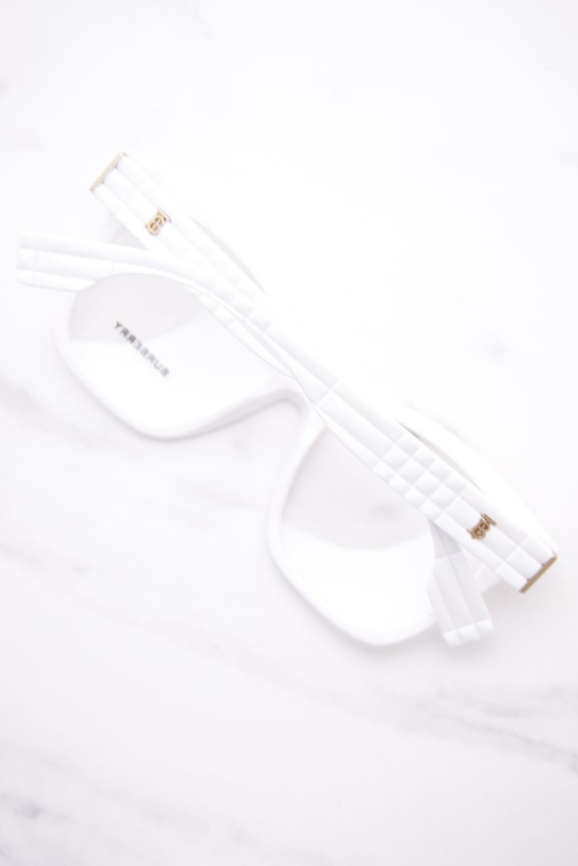 Burberry Sylvie BE2363 3007 Eyeglasses Women's White Full Rim Square Shape 51mm thumbnail 6
