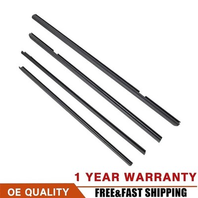 New 4Pcs Window Moulding Weatherstrip Black For Honda Insight 2010-2014