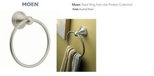 MOEN Preston Towel Ring in Brushed Nickel NEW
