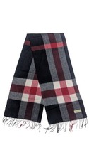 burberry cashmere black / gray nova check scarf