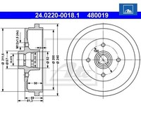 2 St. Bremstrommel Ate 24.0220-0018.1 FüR Vw Passat Variant
