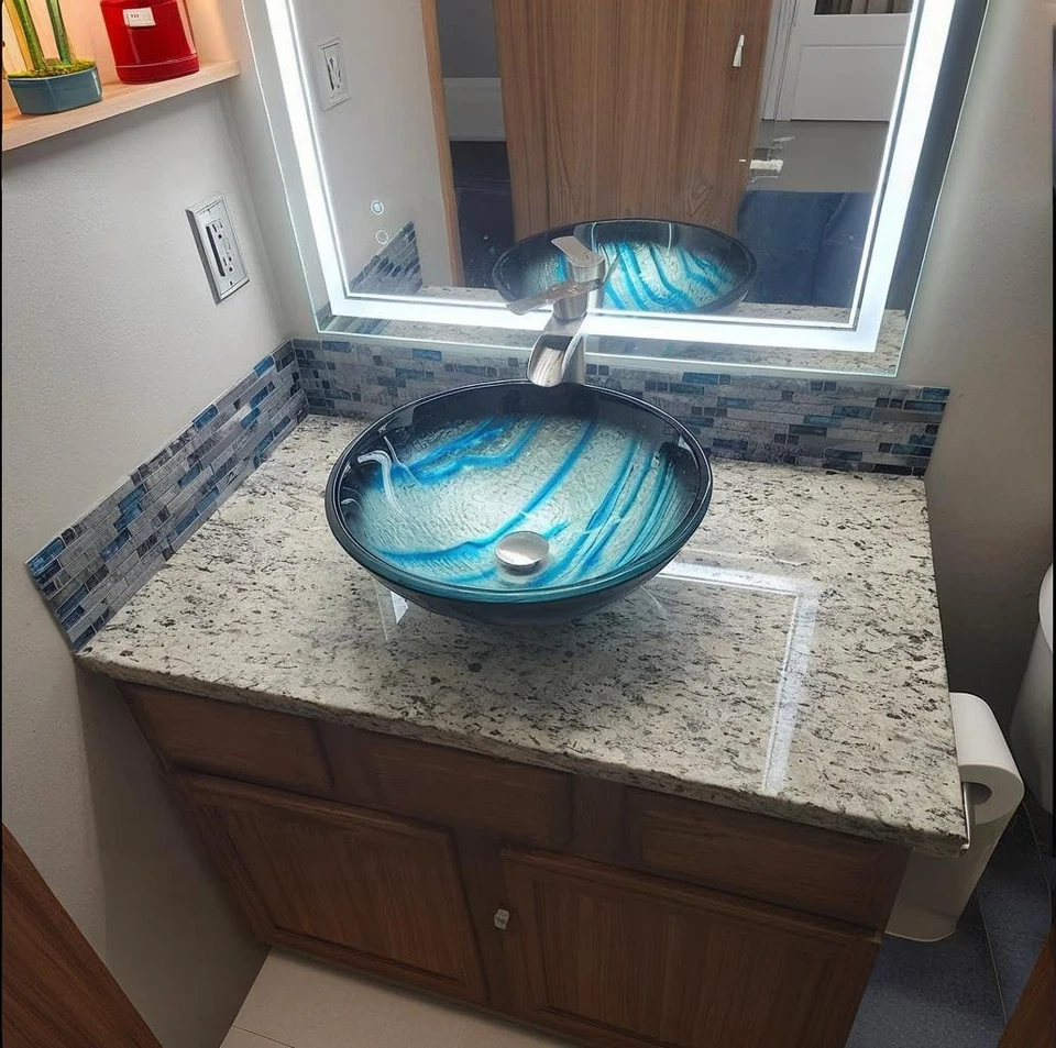 Azulejo de piedra de vidrio mosaico lineal azul verdoso cristal vidrio gris mármol pulido I... Foto 4 de 4