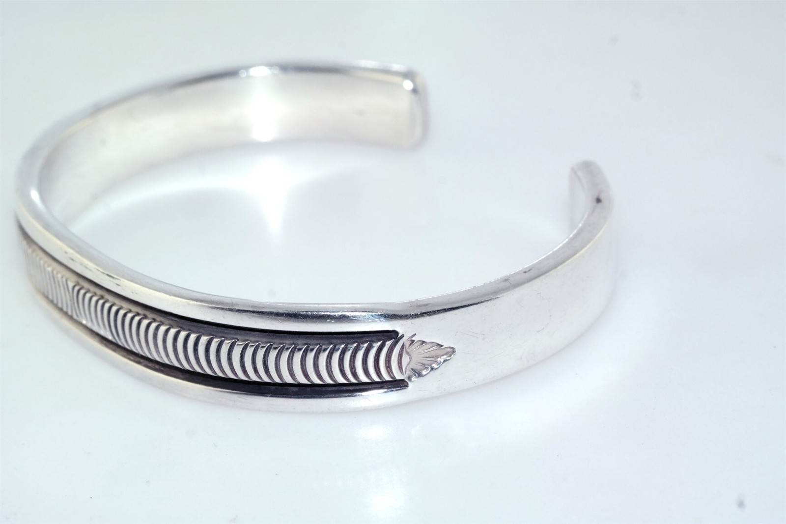 Authentic Navajo Bruce Morgan Sterling Silver Hand-St… - Gem