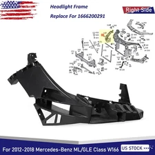 For MERCEDES-BENZ ML / GLE Class W166 Headlight Frame 1666200291 Passenger Side