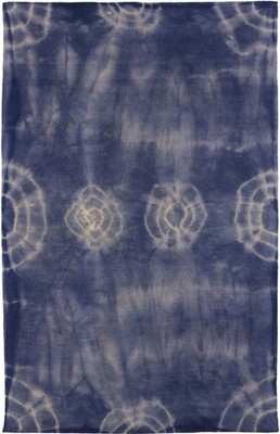 Purple-navy Tie-Dye Design 5X8 Hand-Tufted Modern Rug Contemporary Kids Carpet