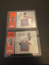 Manny Ramirez & Pedro Martinez Game Used Jersey Relic Card Lot