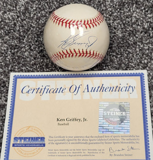 KEN GRIFFEY JR STEINER AUTOGRAPHED HAND SIGNED OFFICIAL AMERICAN LEAGUE BASEBALL