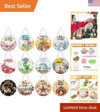 Multicolor DIY Diamond Art Wreath Kits   12 Unique Seasonal Designs for Home
