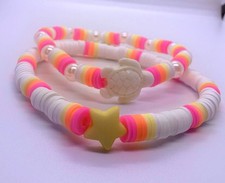Summer Shoreline Vibes Heishi Bead Bracelet 2 piece set