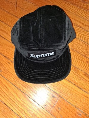 supreme 5 panel hat Velvet Black Classic | eBay