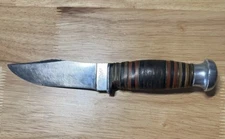 Vintage Kinfolks Incorporated USA 8 1/2 “ Long Leather Handle W/Sheath