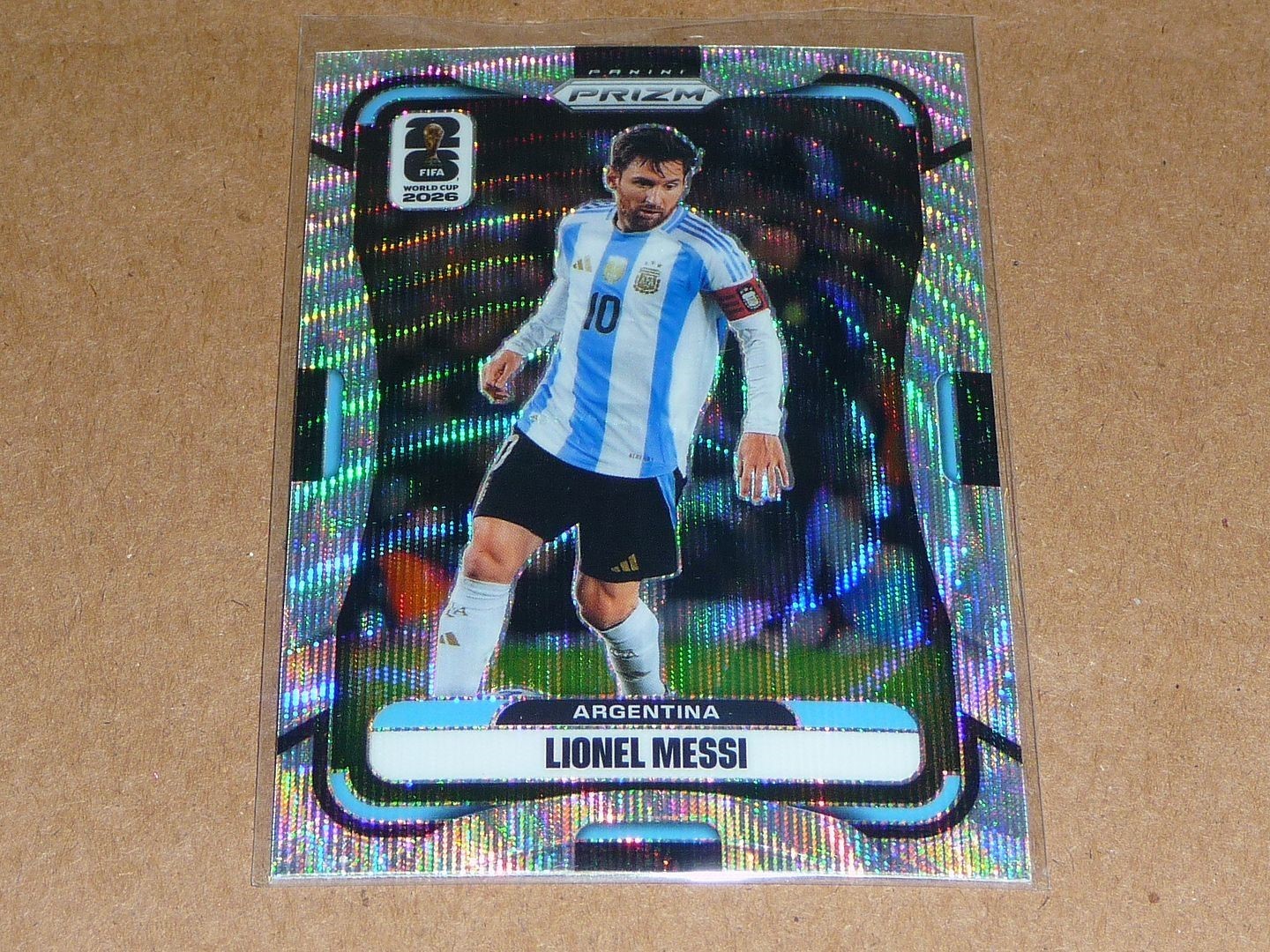 2026 Panini Prizm FIFA WORLD CUP SOCCER WAVE PRIZM LIONEL MESSI ARGENTINA #10