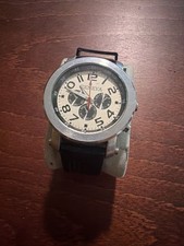 Geneva Chrono Style Luminous Hands Round Silv...