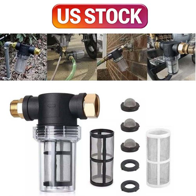 #ad Garden Hose Inlet Filter Inline Water Pressure Washer Sediment Washing Machine $11.99