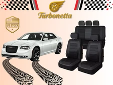 For All CHRYSLER Cars Seat Covers 9 Pcs Front Rear Durable Black