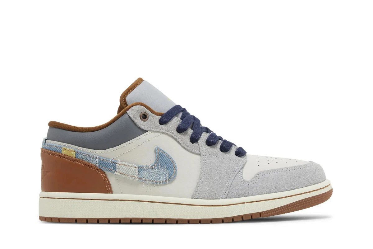 NIKE エアジョーダン 1 【19.0】 Jordan 1 SE Low Repaired Denim Swoosh for Sale - Authenticity