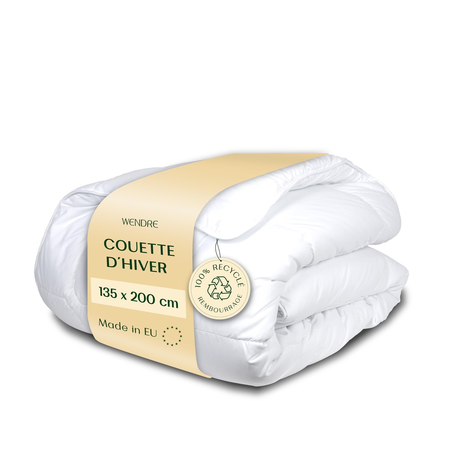 Couette Hiver 135x200 Isolante Anti-Froid 300 g/m² Thermorégulatrice