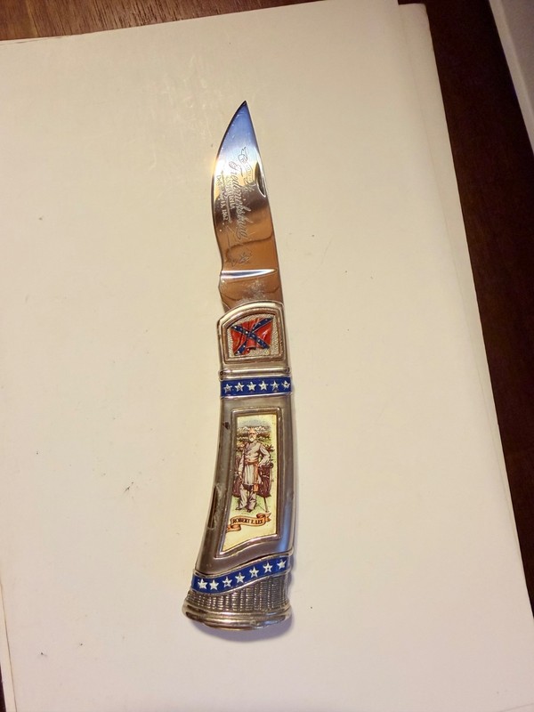 Robert E. Lee Civil War Battle of Fredericksburg Franklin Mint Collector's Knife