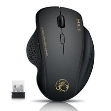 2.4GHz Wireless Optical Mice PC Gaming Mouse 6 Buttons  USB Receiver for Laptop