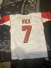 Michael Vick Signed NFL White Jersey Falcons (Beckett)