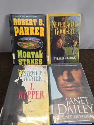 Large Print book Lot of 4 HC Ex Lib Robert B Parker Stephen Hunter I ripper 