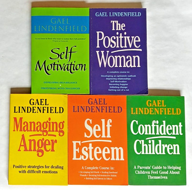 5 x Self Help books by Gael Lindenfield 1992-1996 Thorsons first edition p/backs