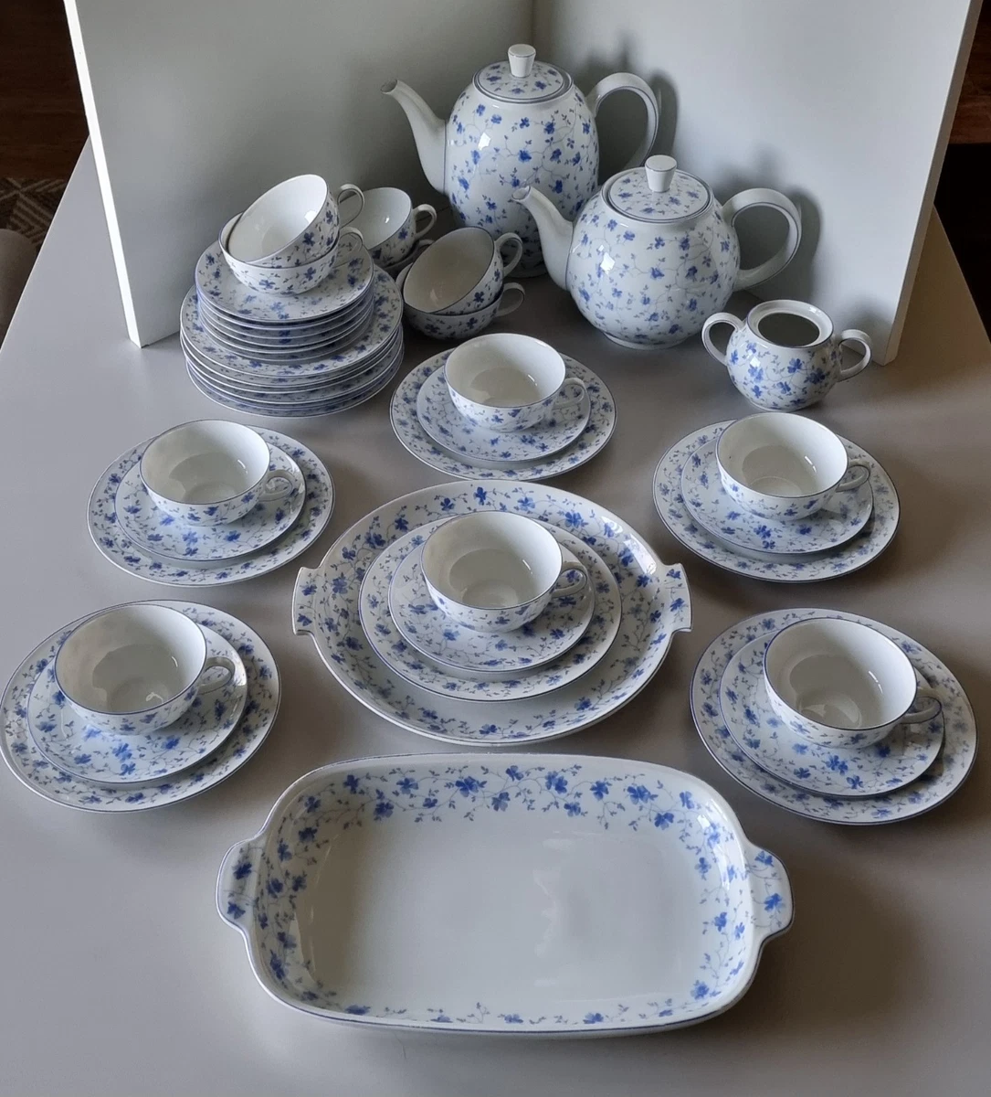 Piattino Per Tazza Da Caffè Arzberg Form 1382 Blaublüten – Sottotazza In Porcellana Originale 14 Cm