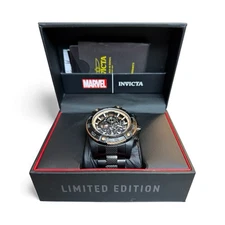Invicta Marvel Spiderman Black 26858 Limited Edition 244/4000 Men's Watch RARE