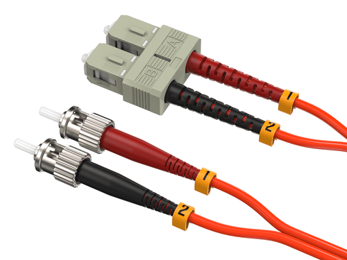5m OM2 SC to ST UPC Duplex Corning Fiber Optic Cable MultiMode 50/125 OFNR Ra... - Picture 2 of 6