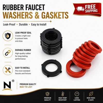 #ad #ad 20 Pack Garden Water Hose Washers Rubber Gaskets O Ring Connection Heavy Duty $3.49