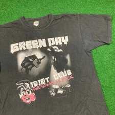 Vintage Green Day Shirt Mens L Black 2011 Idiot Club Awesome Rock Band Promo Tee