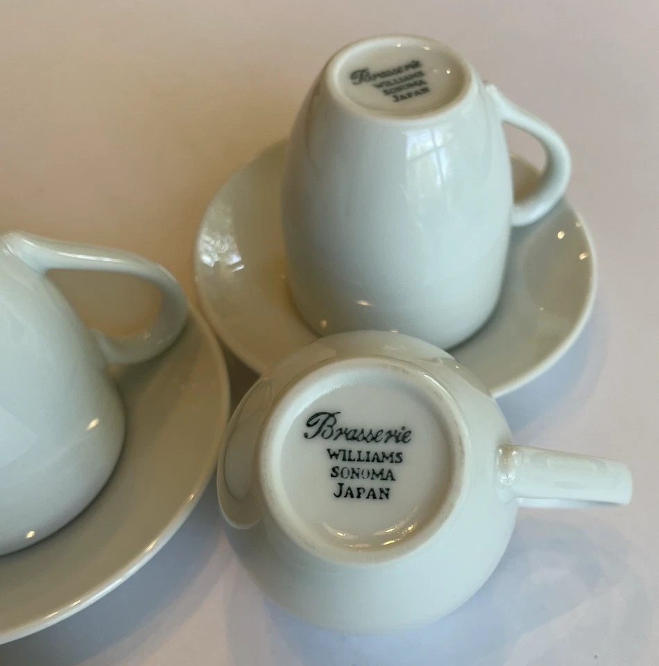 Williams Sonoma Brasserie Espresso Cappuccino Juego de 8 tazas y platillos de café Foto 4 de 4