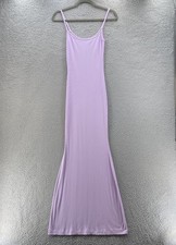 Skim Slip Dress Women Small Sugar Plum Ribbed Soft Lounge Long Stretch Cami 