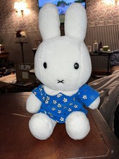 Miffy Plush Collections. Blue dress w/daisies 2007 14 inches tall