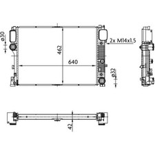 Mahle CR 38 000S K&uuml;hler Motork&uuml;hlung f&uuml;r MERCEDES BENZ S KLASSE W221 C216