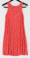Old Navy Dress Womens Small Tall Geometric Sleeveless Knit Knee Length Red