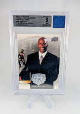 2025 Jersey Fusion MICHAEL JORDAN Player Worn Jersey Patch  BGS 9