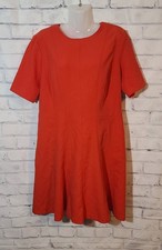 Banana Republic Bright Orange Short Sleeve Dress Sz 10