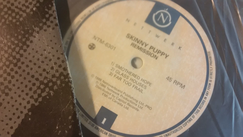 Skinny Puppy '84 '86 Remission lp vinyl canada nettwerk rare tear garden goth !! Foto 3 de 4