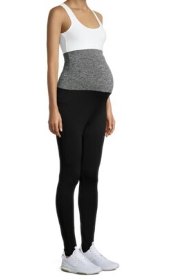 Time &Tru W. Black/gr. Maternity Wicking Leggings 1st-3rd Tri. size M...[KEY #9]