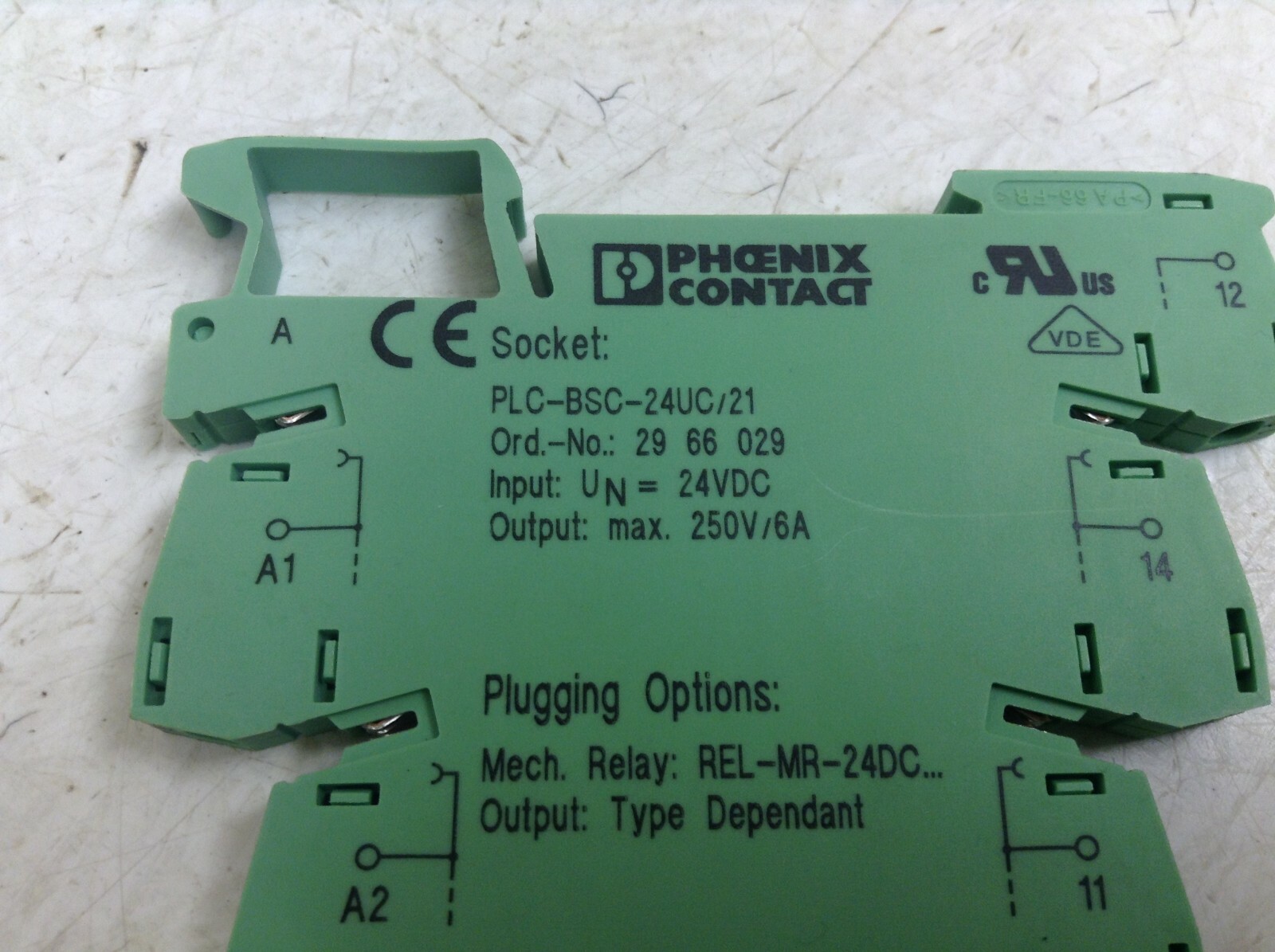 Phoenix PLC-BSC-24UC/21 Solid State Relay Base 29 66 029 2966029 ...