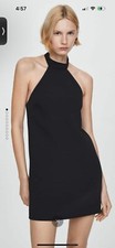 Black Halter Dress Mango size S