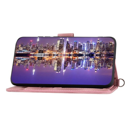 Leather Crossbody Flower Wallet Phone Case For Samsung S25 S24 S23 S22 S21 S20FE - Picture 49 of 75