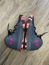 Under Armour Jet Basketball Shoes Mid High Top Size: 5Y black gray pink unisex