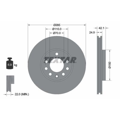 BREMSSCHEIBE OPEL P. SIGNUM/VECTRA 1.6-2.2 02-09