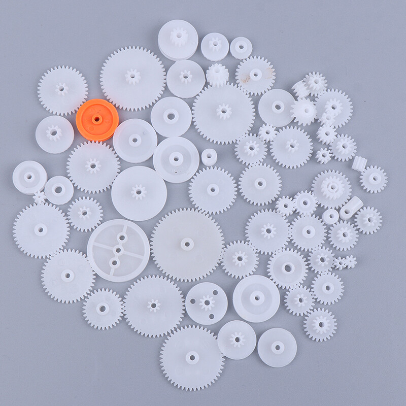 64 Kinds Plastic Shaft Single Double Layer Crown Worm Gears Cog Wheels