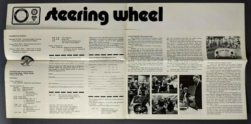 Volant voiture de sport club d'Amérique 1974 région d'Atlanta vintage newsletter
