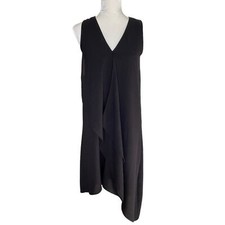 White House Black Market Sleeveless Ruffle Front Shift Dress Women’s Size 4