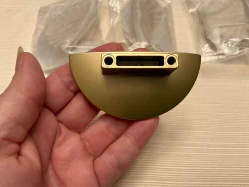 Haliwu 4 Pack Half Moon Cabinet Knobs Brushed Gold Finish Knobs Semicircle fan - Picture 2 of 4