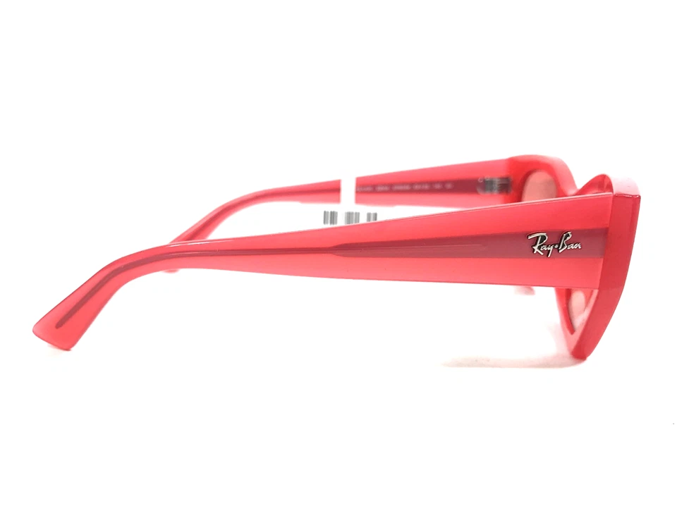 Gafas de sol Ray-Ban RB4430 ZENA 6760/84 rojo cereza ojos de gato monturas con lentes rosas Foto 4 de 4